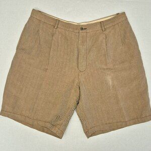 Tommy Bahama Men's Sz 42 Linen Silk Chino Shorts Beige Pockets 9"